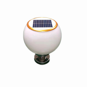 Round Ball LED Post light Free Wiring Garden 5W 10W 15W 20W Twin Color LED Solar Pillar light