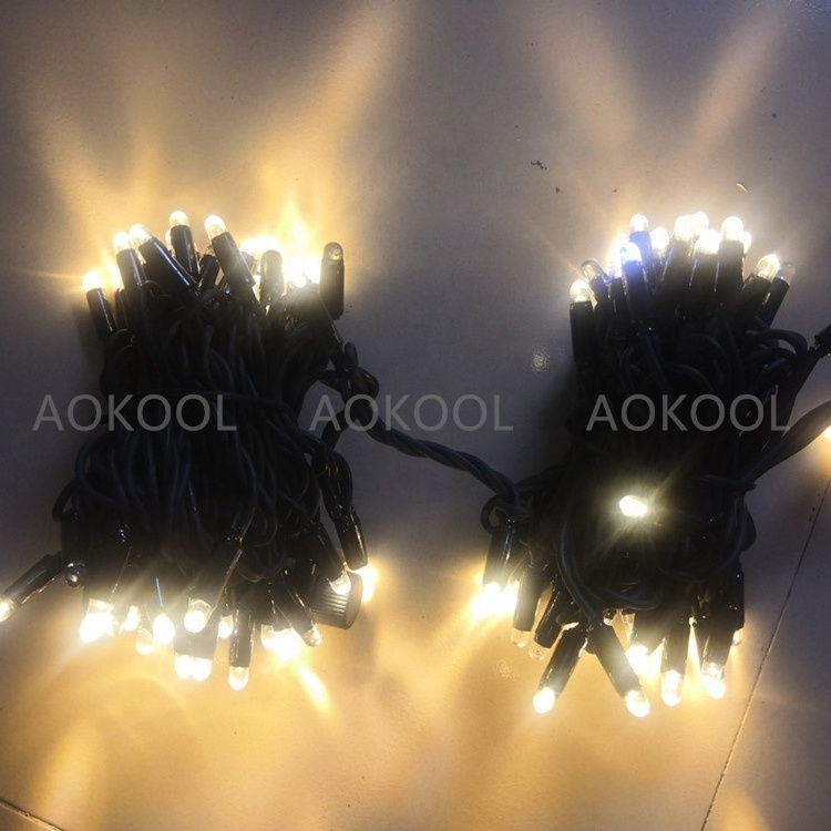 IP65 waterproof connectable black rubber wire led string lights