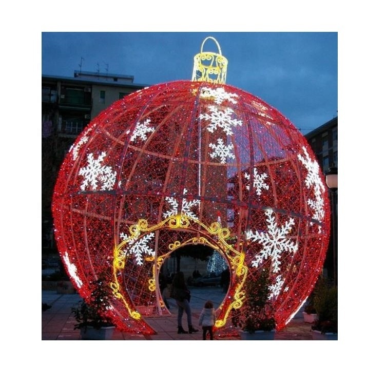 Christmas Commercial Decoration 3D Giant Led Christmas Sphere Ball Arch Light