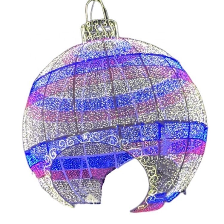 Christmas Commercial Decoration 3D Giant Led Christmas Sphere Ball Arch Light