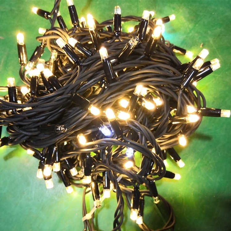 IP65 waterproof connectable black rubber wire led string lights