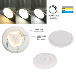 LED Flush Mount 9 inch 18W low Profile water proof flat round Ceiling Lights oyster IP 54 / 65 with security chain droop proof