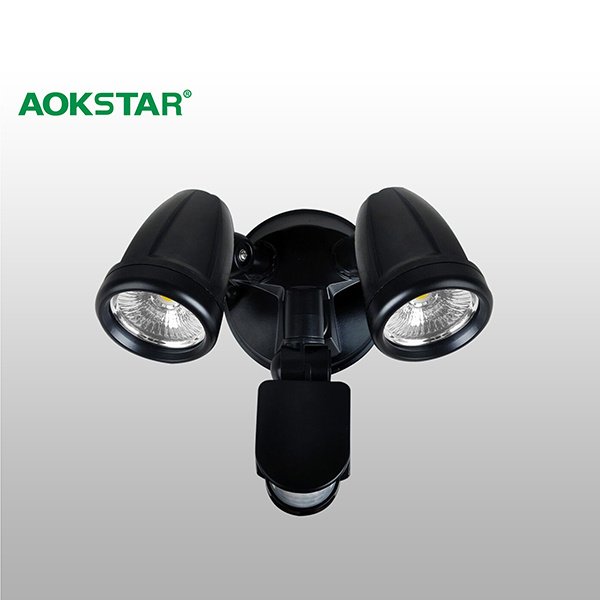 30w COB Modern  Smart Led Light Outdoor Garage Security  Motion Sensor double head adjustable Spot Light