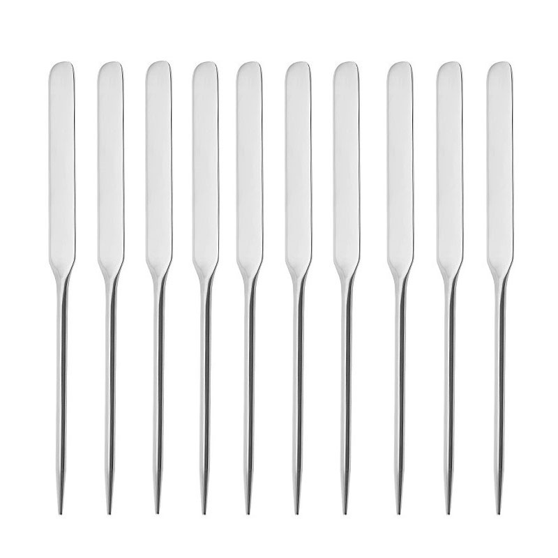 Hot Sale 420 Stainless Steel Makeup Spatula Foundation Mix Stirring Tool Rod Cosmetic Spatula