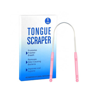 Factory Sale Oral Care Tools Stainless Steel Fresh Breath Oral Cleaning Hygiene Tongue Scraper