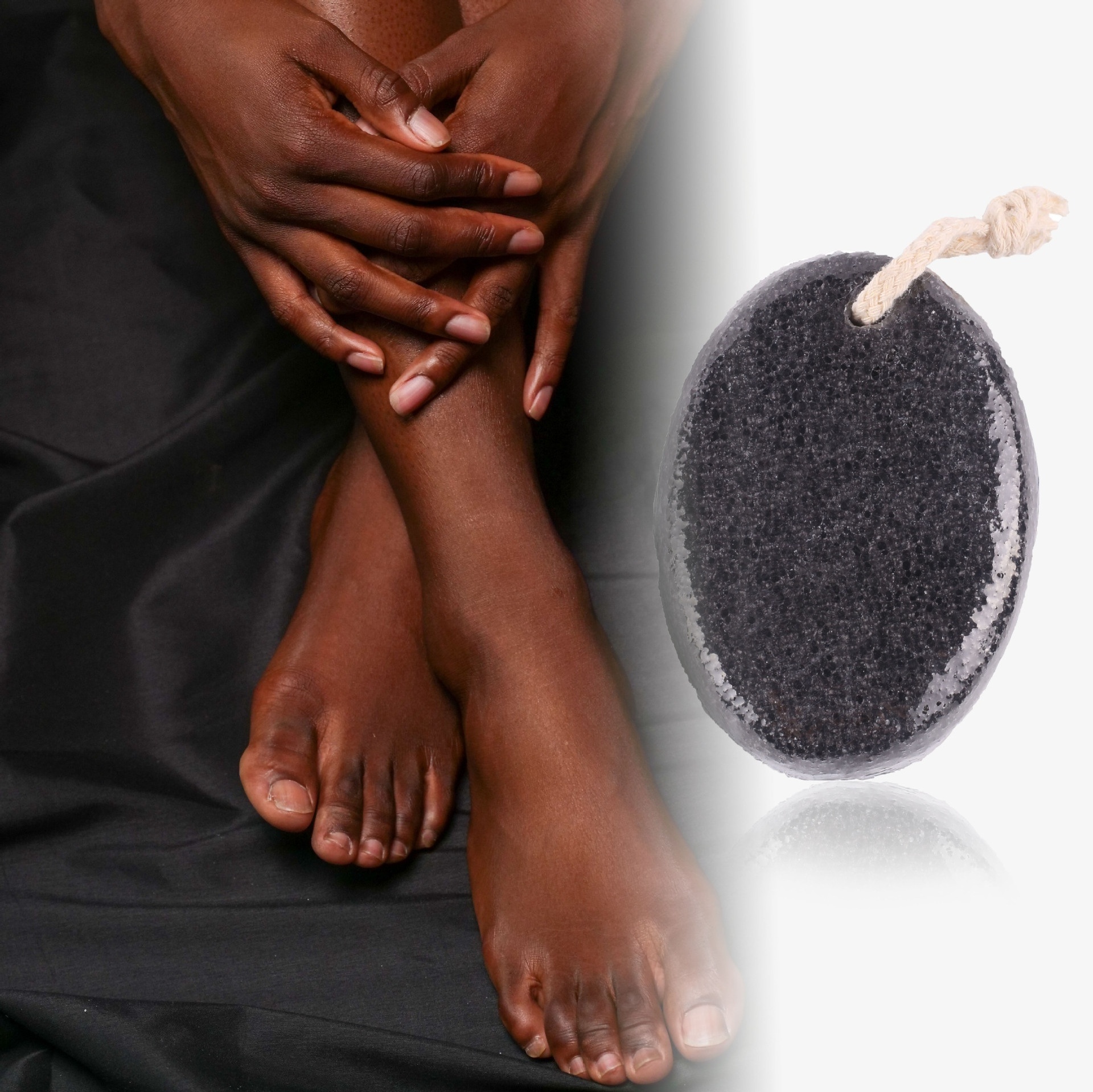 Wholesale Black Natural Pumice Stone Foot Care Bath Dead Skin Removal Volcanic Stone Foot File