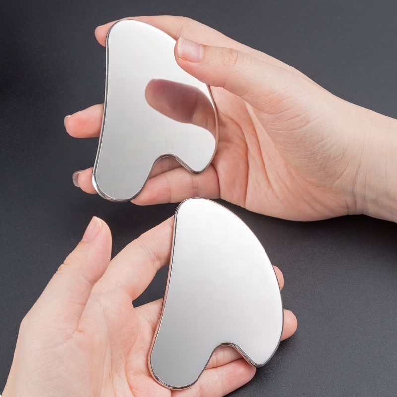 Factory Sale Heart Shape Love Stainless Steel Gua Sha Tools Facial Massage Lifting Tools