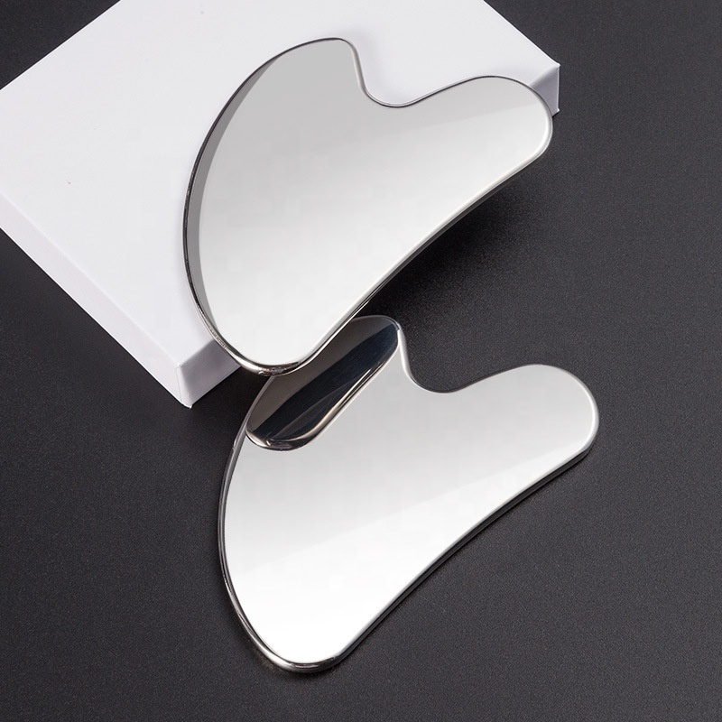 Factory Sale Heart Shape Love Stainless Steel Gua Sha Tools Facial Massage Lifting Tools