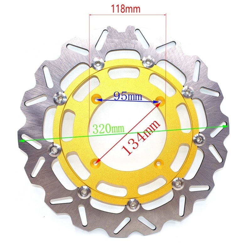 320MM Oversize Front Floating Brake Disc Rotor Plate Fit For suzuki Dirt Pit bike Racing Motorcycle Supermoto