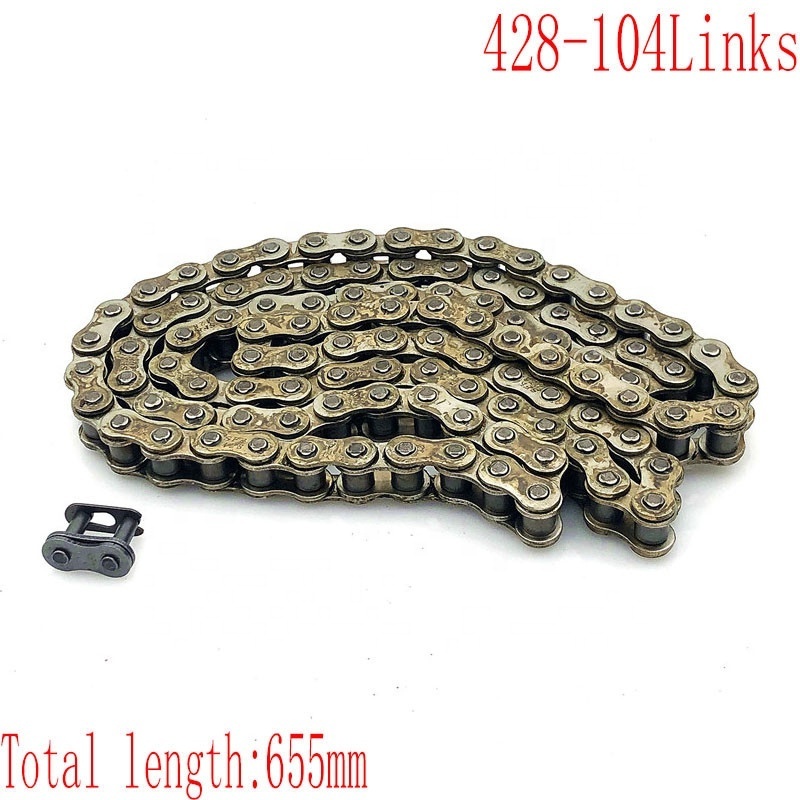 Gold 428 102/104/108 links GOLD O-RING chain 110-150cc dirt bike For CRF 50 70 SSR Pit Dirt Bike