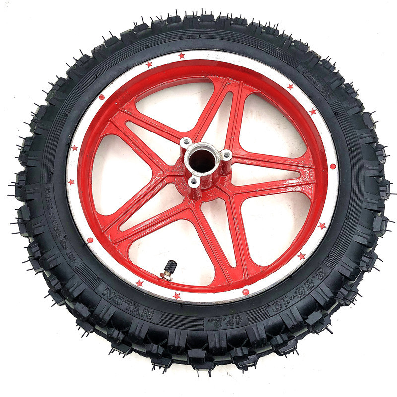 49cc 50cc Mini Dirt Pit Bike Wheel 2.50-10 Front and Rear Rims with Tyre Inner Tube 10inch tires 10