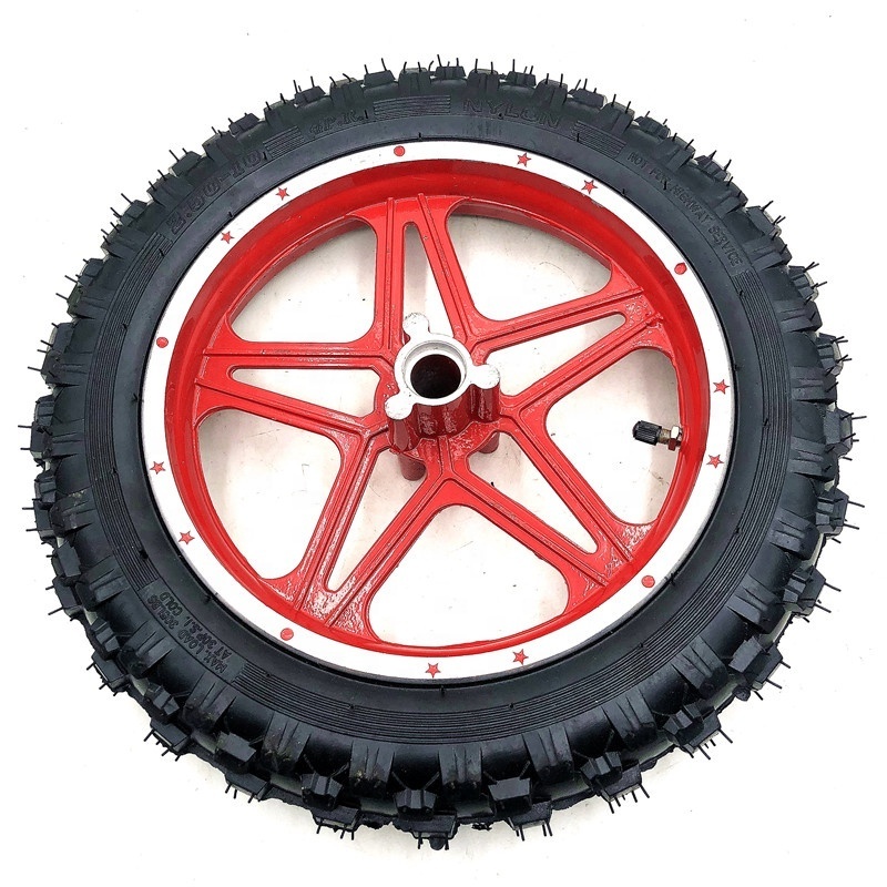 49cc 50cc Mini Dirt Pit Bike Wheel 2.50-10 Front and Rear Rims with Tyre Inner Tube 10inch tires 10