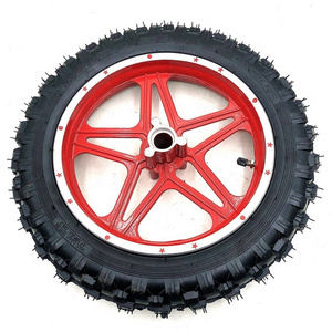 49cc 50cc Mini Dirt Pit Bike Wheel 2.50-10 Front and Rear Rims with Tyre Inner Tube 10inch tires 10" For Kids Motorcycle