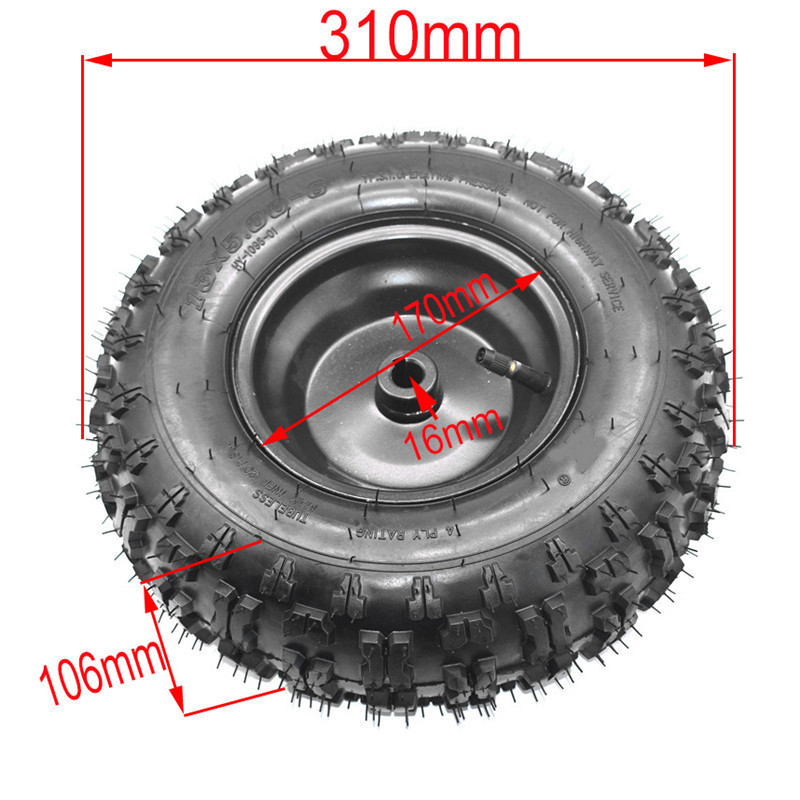 6 Inch Wheels 13X5.00-6 Tyre With Rim Fit For Mini Quad ATV Kid's Go Kart 47CC 49CC Engine Bike Snowplow Snowmobile Tires