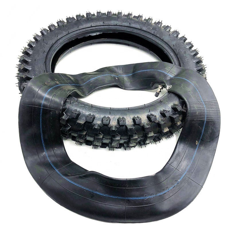 Off Road Tire 90/100-14 with Inner Tube 90/100-14 for Dirt Pit Bike Motocross Off Road Motorcycle 14 inch Rear Wheel