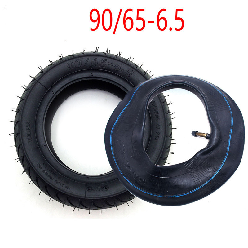 90 / 65-6.5 and 110/50-6.5 Front and Rear Tire& Inner Tube Bent Valve fits 49cc Mini Dirt Bike e Scooter Mini Moto