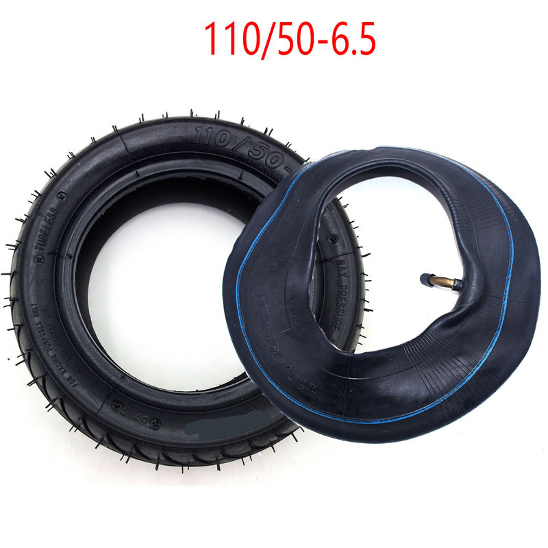 90 / 65-6.5 and 110/50-6.5 Front and Rear Tire& Inner Tube Bent Valve fits 49cc Mini Dirt Bike e Scooter Mini Moto