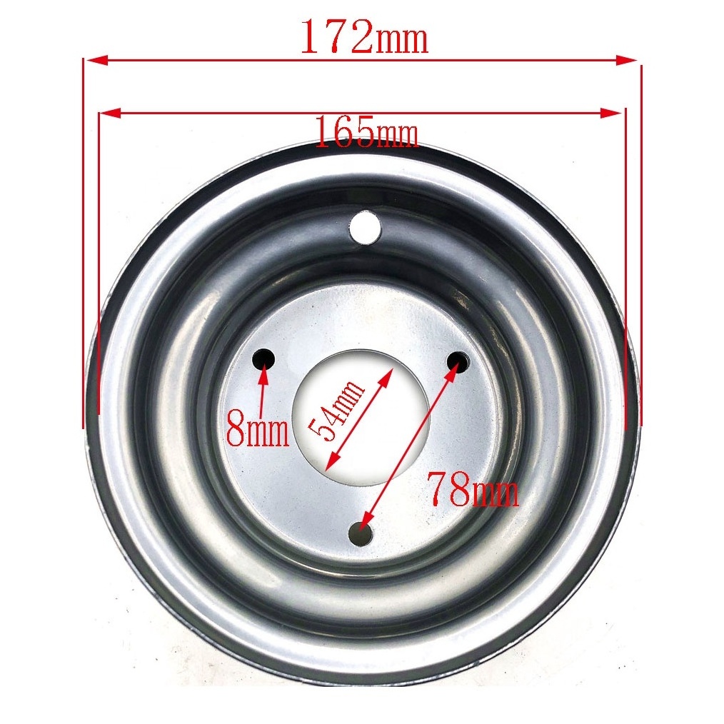 Size 6 inch wheel hub use 145/70-6 13x5.00-6 13x6.50-6 tire tyre ATV 3 hole Vacuum rims for 110-125cc Go-Kart ATV  lawn mower