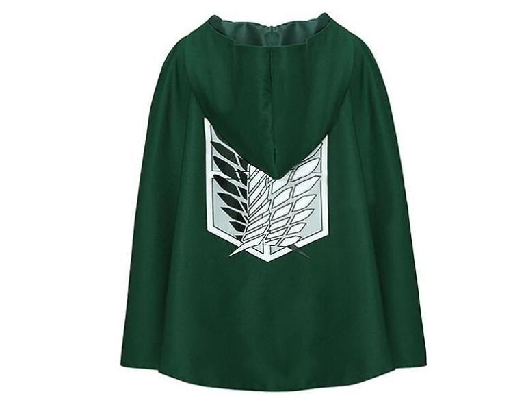 Men's Attack the Giant Survey Corps Long Cape Cosplay Costume for Halloween Festival Dress up