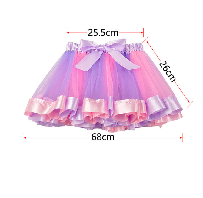 Children's Halloween Anime Costumes Rainbow Wings Tutu Mesh Dress Set with Butterfly Angel Wings for Girls