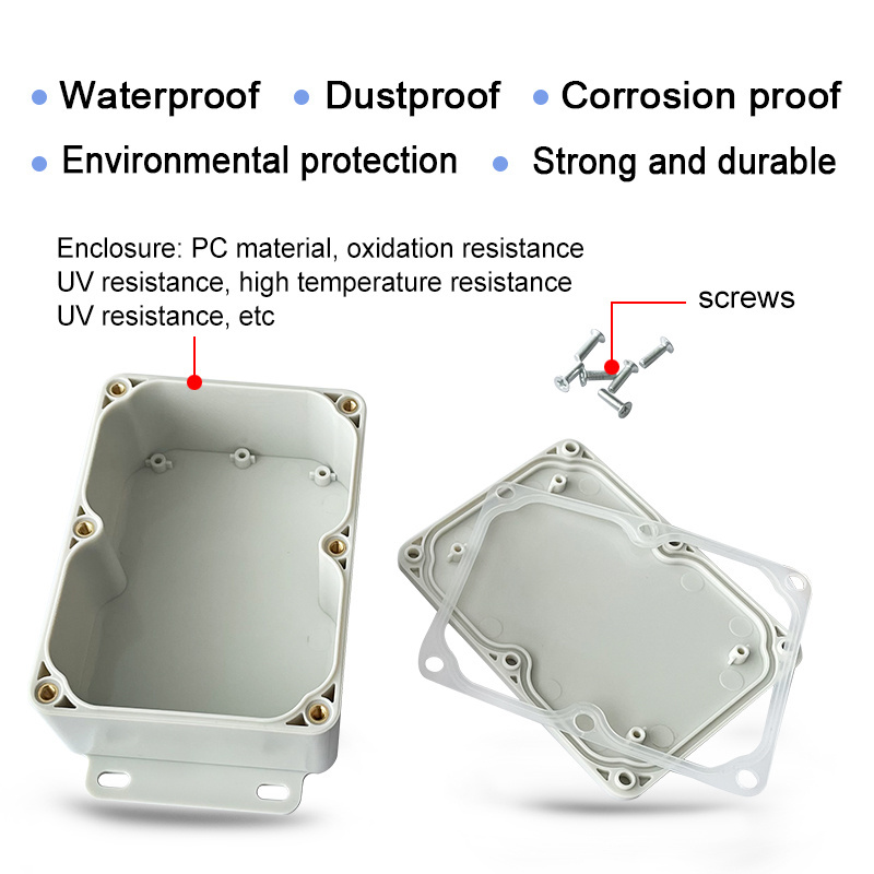 Customized Outdoor IP68 Wall-Mounted Sealed Explosion Proof Power Supply Junction Box ABS Plastic Waterproof Cabinet enclosure