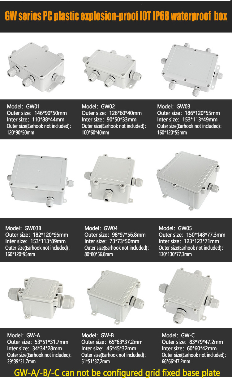 Custom Ip68 Wall Mounted Waterproof Electrical Electric Cabinet Control Outdoor Electrical Meter Panel Terminal Box Enclosure