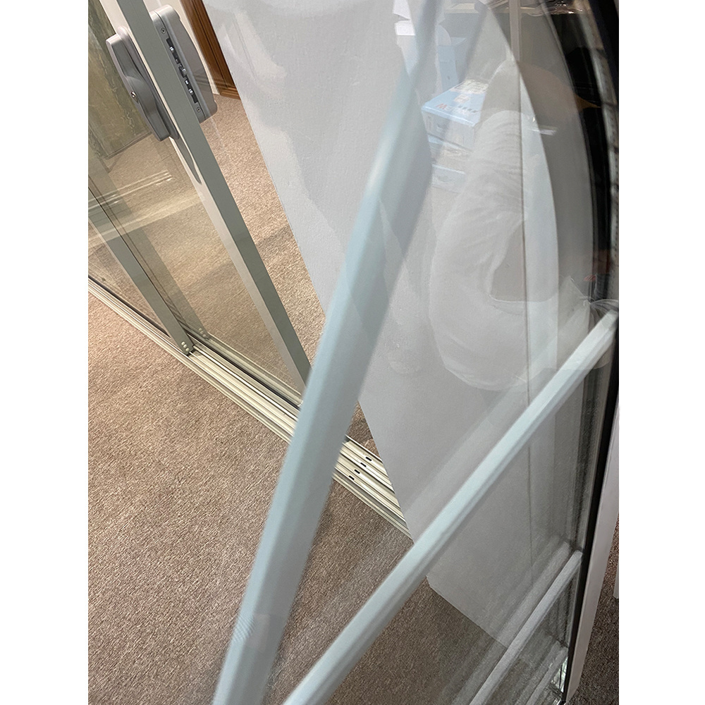 White Arch top aluminium thermal break double glazing fix window with grid