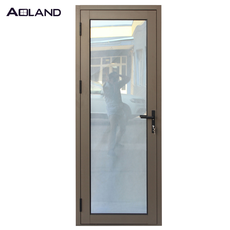 Aluminium soundproof door design french  hinged glass door