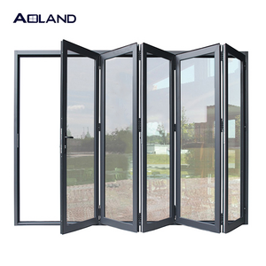 Aoland aluminium heavy duty commercial system standard 5 panel bi fold door design