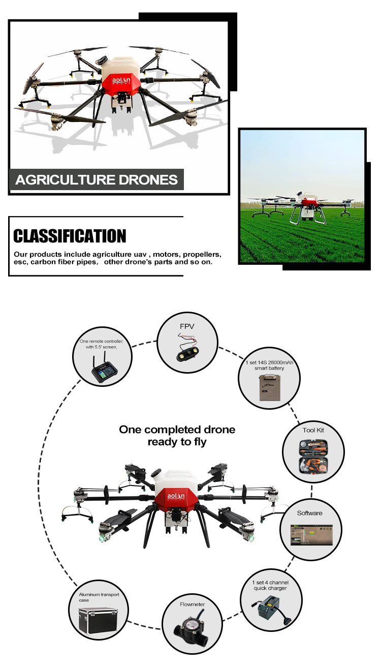 Foldable Agri Uav Agricultural Spraying Drones All-Terrain Flight  Agriculture Drone Sprayer For Sale