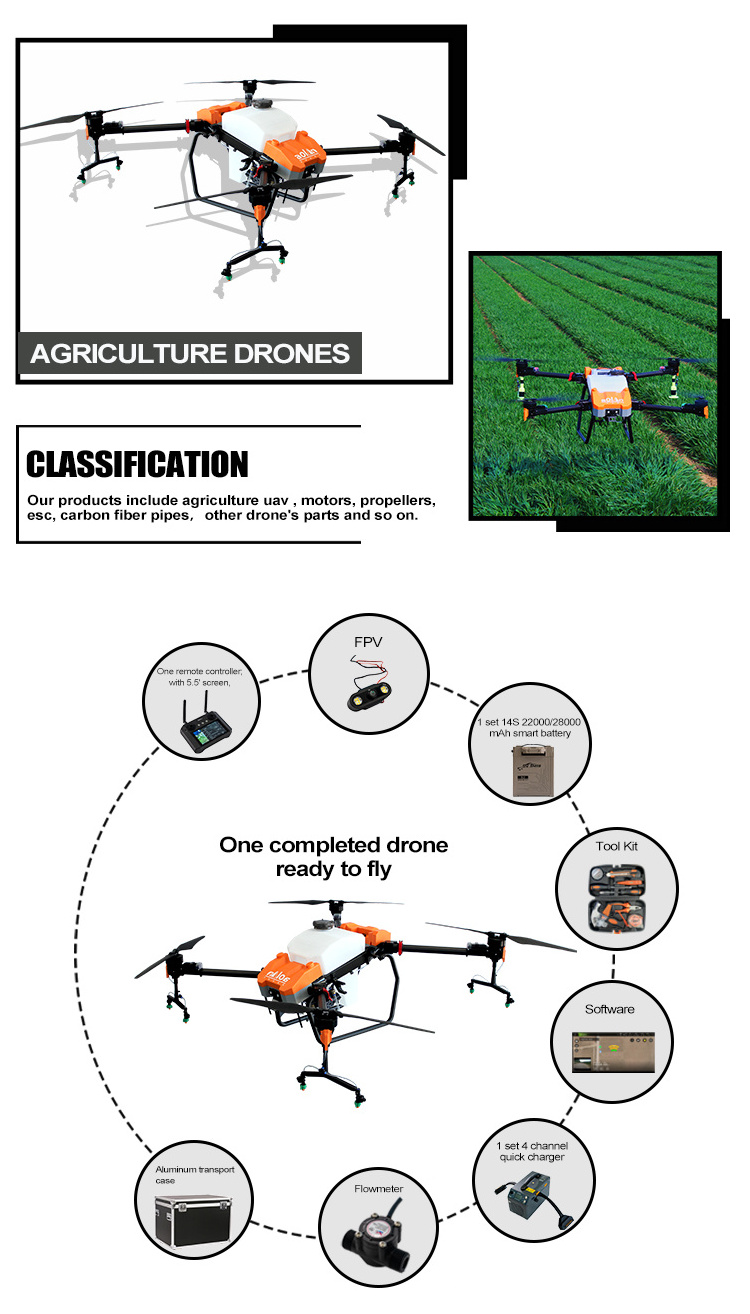 High Efficiency Drone Agricultural agras A20/30 Fumigators UAV Drone Sprayer Drones For Agriculture For Sale