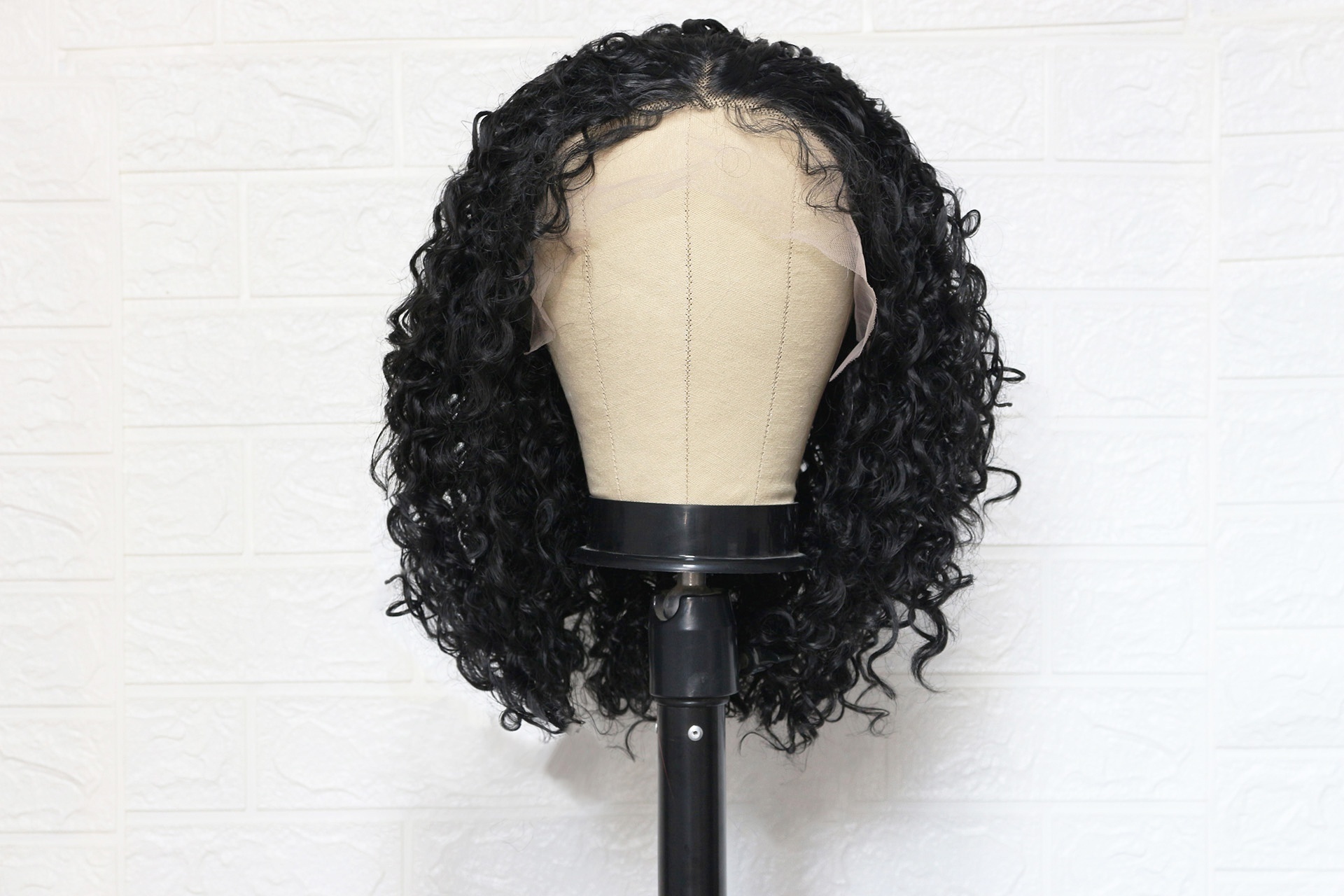 Premium fiber kinky curly synthetic hair trending high heat fiber quality synthetic lace front hair short curly synthetic wigs