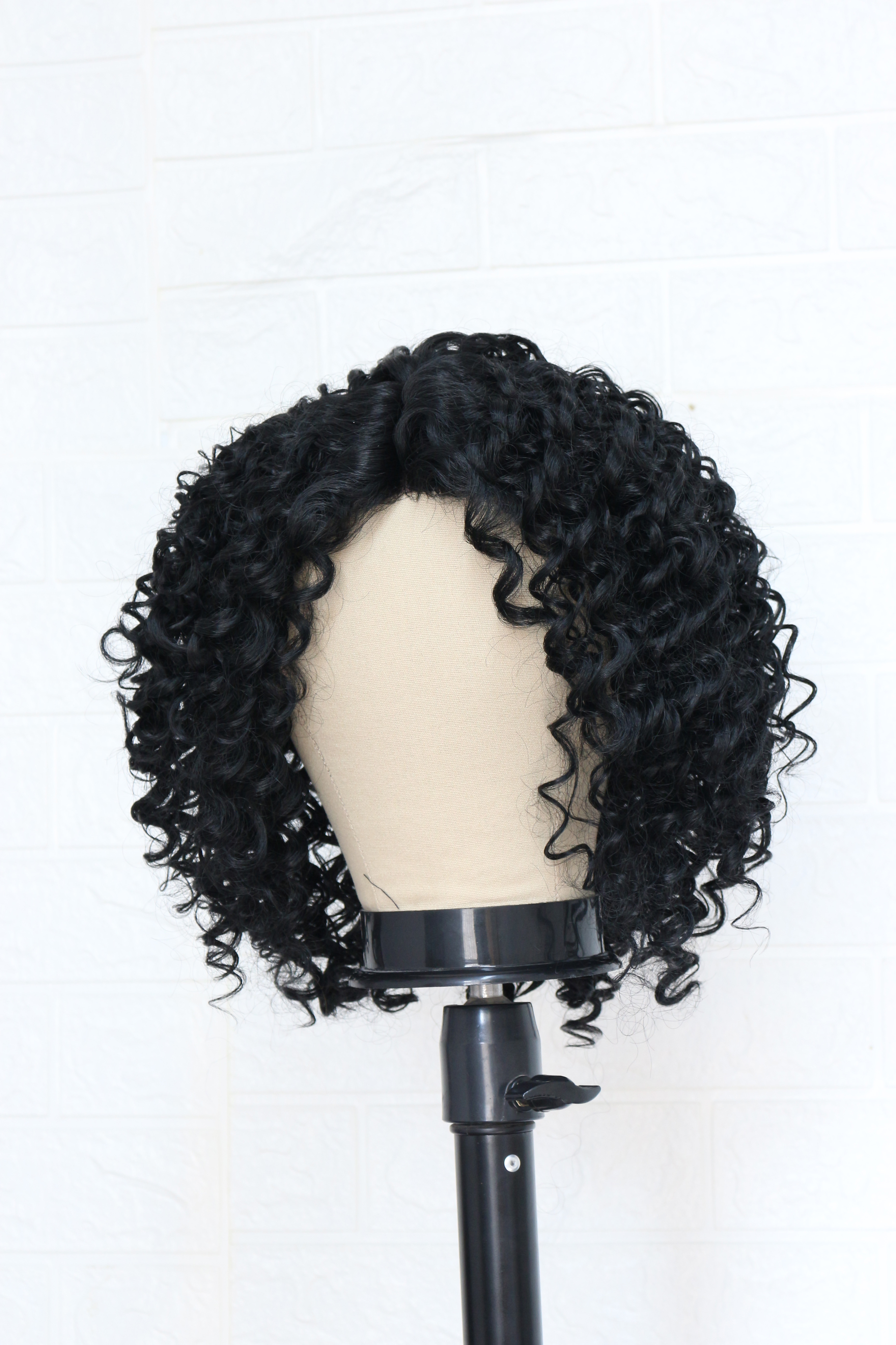 Premium fiber kinky curly synthetic hair trending high heat fiber quality synthetic lace front hair short curly synthetic wigs