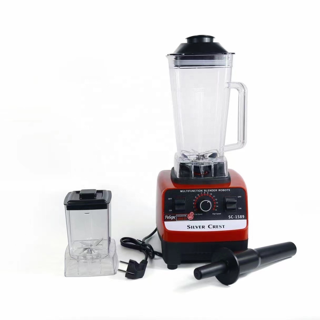 2 in 1 4500w Kitchen Appliances Heavy Duty Commercial Mixer Smoothie Juicer Food Processor Silver Crest Blender Electric Plastic