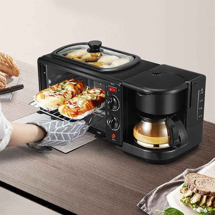 multifunctional electric microwave oven coffee maker sandwich toaster 3 in 1 breakfast maker