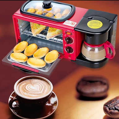 multifunctional electric microwave oven coffee maker sandwich toaster 3 in 1 breakfast maker