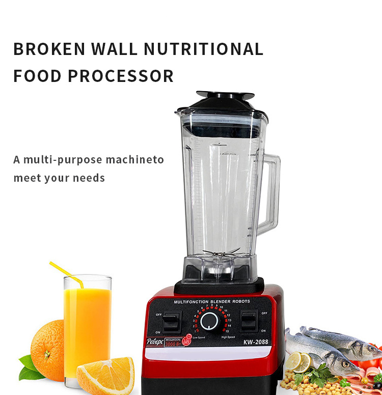 2 in 1 4500w Kitchen Appliances Heavy Duty Commercial Mixer Smoothie Juicer Food Processor Silver Crest Blender Electric Plastic