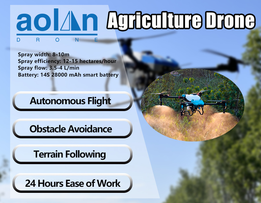 A30 Agricultural Plant Protection Fertilizer Uav Drone Sprayer Machine with high flying time spraying