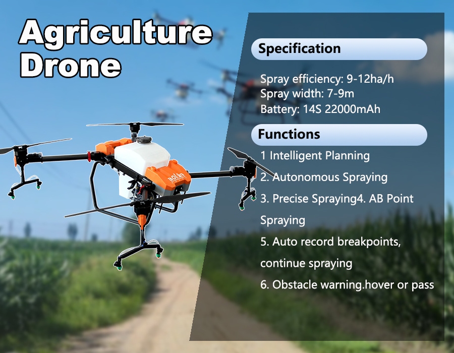 A30 waterproof Auto Fly Plant Protect Drone Collapsible Agriculture Drone Agricultural Drone Sprayer