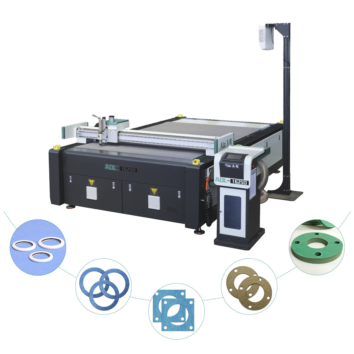 Rubber , cork,graphite, Klinger gasket cutting machine price AOL-1625