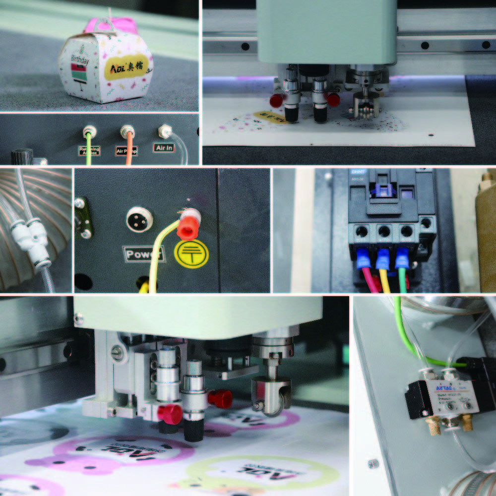 AOL  CNC die automatic knife paper cardboard digital flatbed die cut sticker cut plotter machine price