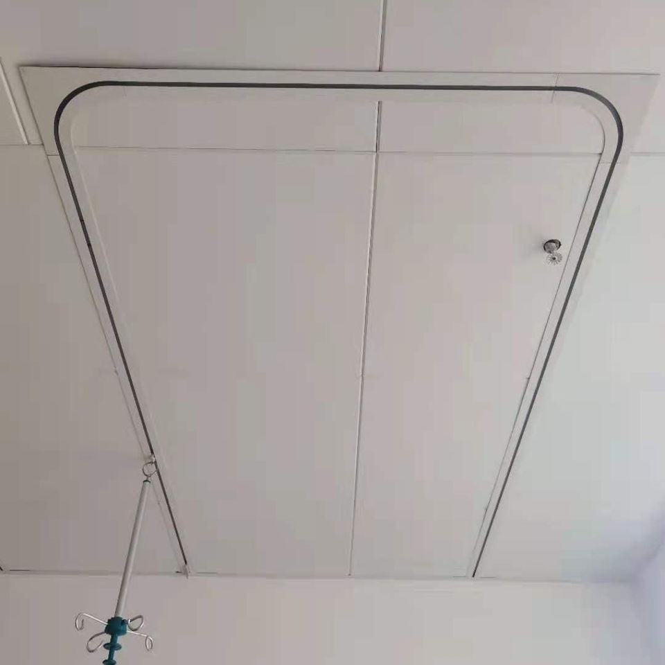 Hidden Aluminium Curtain Track Ceiling Mounted Curtain Rails System For Hospital Clinic