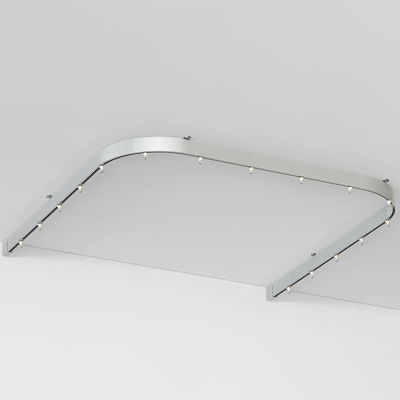 Hidden Aluminium Curtain Track Ceiling Mounted Curtain Rails System For Hospital Clinic