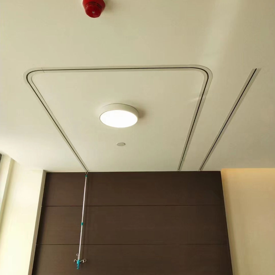 Hidden Aluminium Curtain Track Ceiling Mounted Curtain Rails System For Hospital Clinic