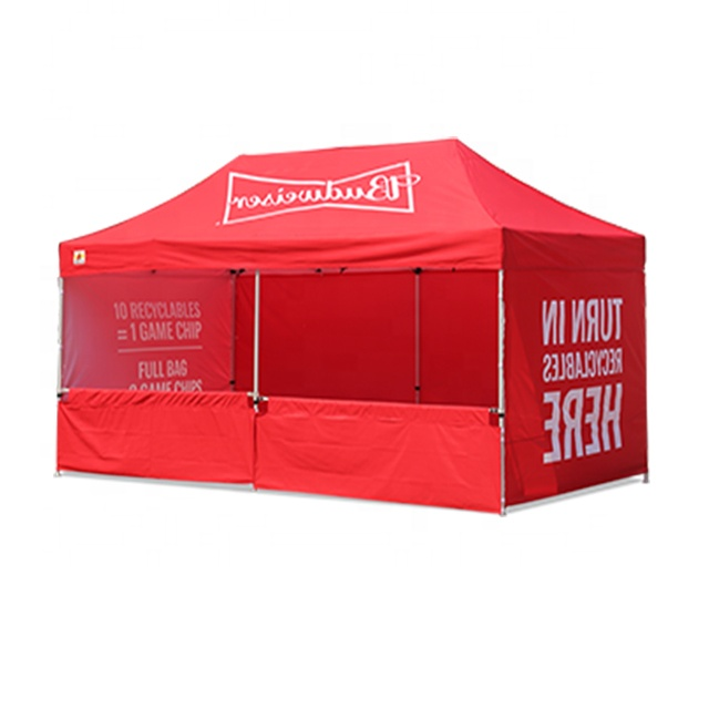 Custom Printing Canopy Top Back Wall Side Wall 5X5 8X8 10X10 10X15 10X20 Free Design Printing Tents Printed Instant Shelter