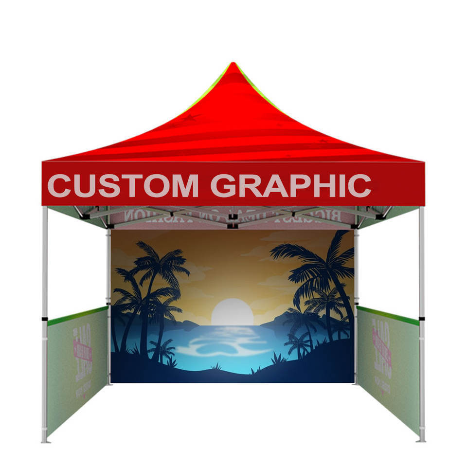 Industrial commercial gazebo tent 3 x 6 with sidewall for market trade show tent