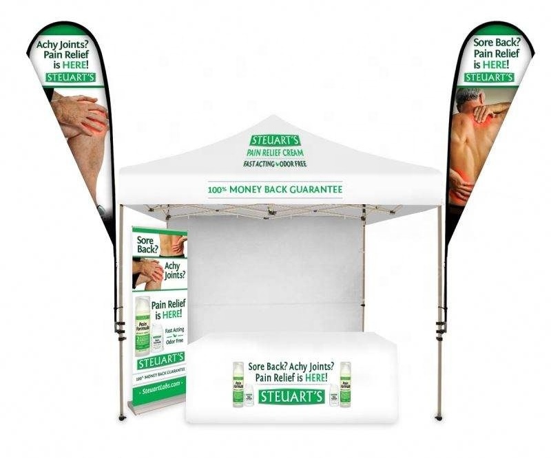 Industrial commercial gazebo tent 3 x 6 with sidewall for market trade show tent