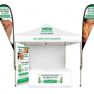 Industrial commercial gazebo tent 3 x 6 with sidewall for market trade show tent