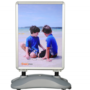 AOLI A0 Outdoor double side aluminum wheel board water base display snap frame poster stand