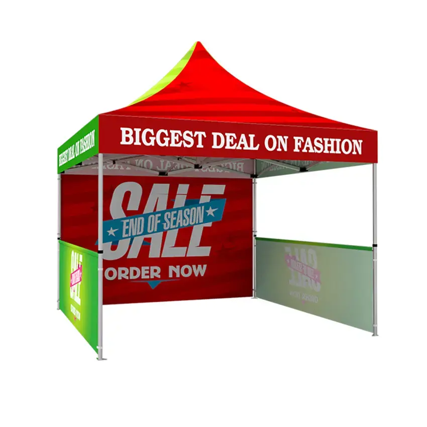 Outdoor Folding Tent Movable for Exhibition Trade Show Gazebo 10x10 10x15ft Folding Tent Pop Up Canopy Gazebo Trade Show Tent